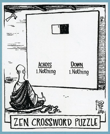 Zen crossword puzzle by Dan Piraro